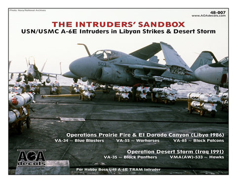 AOA 1/48 decalsThe Intruders' Sandbox Libyan Strikes & Desert Storm - 48-007
