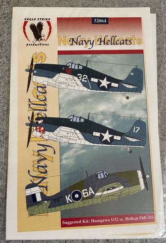 Eagle Strike Decals 1:32 #32064 F6F Navy Hellcats for Hasegawa or Trumpeter
