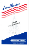 Aeromaster 1/48 scale F-14 Basic Stencils- decal sheet 148-023