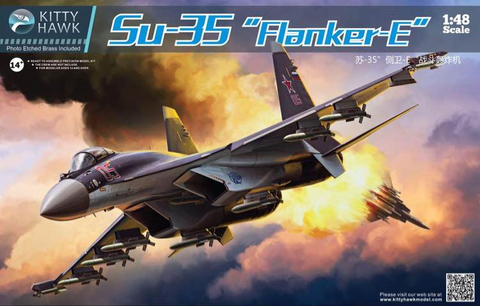 Kitty Hawk 1/48 Scale Su-35 Flanker-E - Model Kit No. KH80142