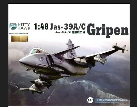 Kitty Hawk 1/48 Scale Jas-39A/C Gripen kit - KH80117