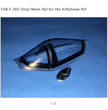 Furball 1/48 Scale F-35C Canopy & Wheel Hub Vinyl Mask Set for Kitty Hawk FMS011