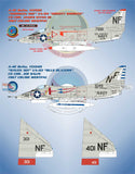 Bullseye 1/48 Decal 48058 Carrier Air Wing 5 USS Hancock '67 A-4C A-4E F-8E A-1H