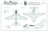 Aeromaster 1/48 scale S-3B/ES-3A Lo Vis Stencil decal sheet - 148-031