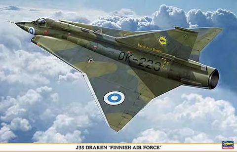 Hasegawa 1/48 scale J35 Draken Finnish Air Force - kit 09905