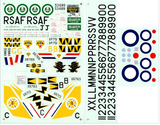 Cutting Edge 1:48 English Electric (BAC) Lightning decals Pt.3 - CED48077
