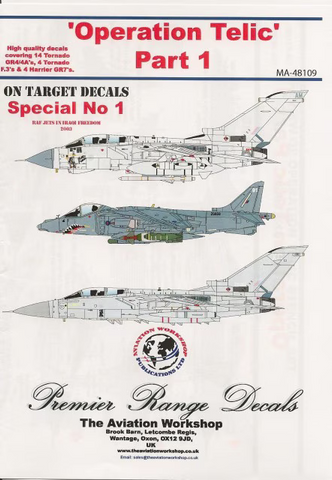 Model Alliance 1/48 Operation Telic Pt1 RAF Jets Iraqi Freedom decals - MA-48109