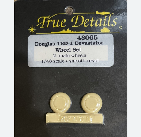 True Details 1/48 scale Douglas TBD-1 Devastator Resin Wheel Set - 48065