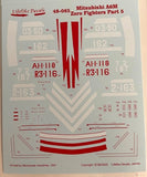 Lifelike 1/48 decals Mitsubishi A6M Zero Fighters Part 5 - 48-065