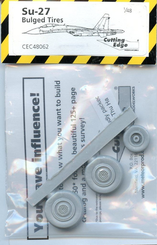 Cutting Edge 1/48 scale resin Su-27 Bulged Tires - CEC 48062