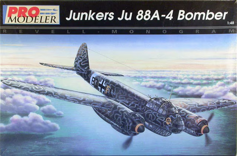 Monogram 1/48 scale Junkers Ju 88A-4 Bomber aircraft kit - 85-5948