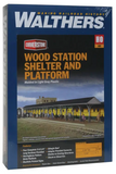 Walthers 933-33188 HO Wood Station Shelter & Platform plastic assembly kit
