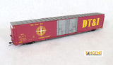Tangent HO 25046-01 DT&I Del. 1970 Magenta 86′ DPD Box Car Rd# 26812