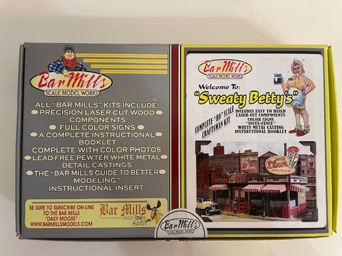 Bar Mills HO scale Sweaty Betty's - Laser-Cut Building - kit #0302 NOS