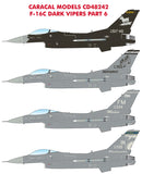 Caracal 1/48 decals F-16C Dark Vipers Part 6 - CD48242