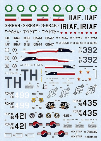 Hi-Decal Line 1/48 decal set for F-4E / RF-4C Phantom II - 48-027