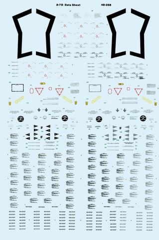 SuperScale 1:48 Decals A7-D Corsair II data - 48-356