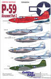 Cutting Edge 1:48 scale P-59 Airacomet Part 2 decal sheet - CED48254