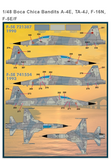 Furball 1/48 decals Boca Chica Bandits A-4E, TA-4J, F-16N, F-5E/F - FUR-48099