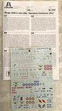 Italeri 1/48 Scale Mirage 2000 D w/LGBs kit 2707 Sealed parts, cartograf decals