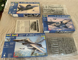 Revell 1/72 scale 3 kit combo: F-15, F-16C and F-22 Raptor kits #04627/33/86