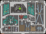 Eduard 1/48 scale PE for MiG-25 Foxbat A Interior by Revell - 49311