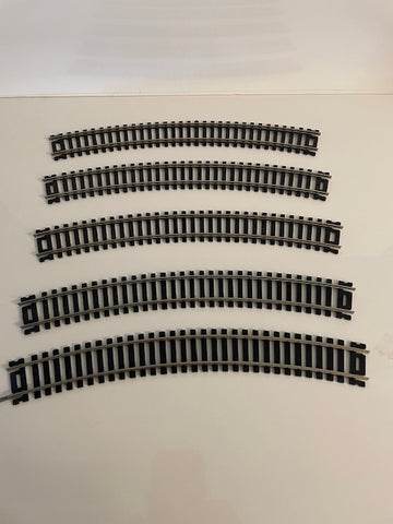 Atlas #152 HO Code 100 18" Radius Curve Track Black Ties Nickle Silver 5pcs