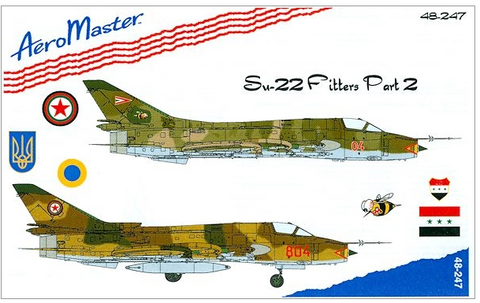 Aeromaster 1/48 decal sheet Su-22 Fitters, Part 2 - 48-247
