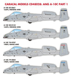 Caracal 1/48 decal ANG A-10C Warthog Part 1 - CD48028