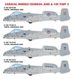 Caracal 1/48 decal ANG A-10C Warthog Part 2 - CD48034