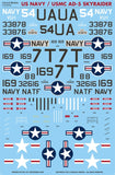Caracal 1/48 decal Navy and Marines AD-5/A-1E Skyraider - CD48050 for Revell