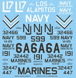 Caracal 1/48 decal Navy and Marines AD-5/A-1E Skyraider - CD48050 for Revell