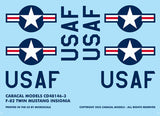 Caracal 1/48 decal F-82 Twin Mustang - CD48146 for Modelsvit