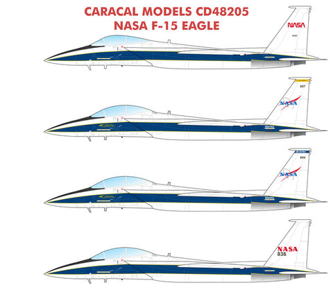 Caracal 1/48 decal CD48205 - NASA F-15 Eagle for Hasegawa - read desc.