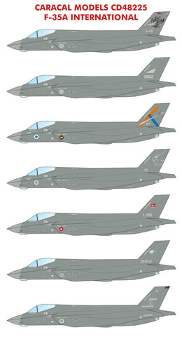 Caracal 1/48 decal CD48225 - F-35A International