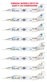 Caracal 1/72 decal CD72142 - US Air Force F-104A/C Starfighter
