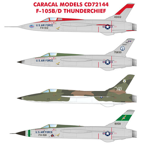 Caracal 1/72 decal CD72144 F-105B/D Thunderchief