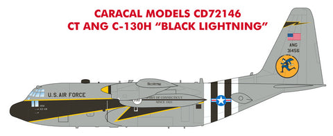 Caracal 1/72 decal CD72146 -  US Air Force CT ANG C-130H Black Lightning