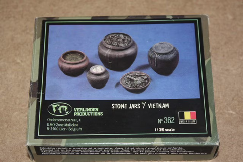 Verlinden 1/35 scale Stone Jars / Vietnam 5pcs - #362 - New Old Stock