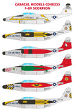 Caracal Models 1/48 decals CD48235 - F-89 Scorpion for Revell kit