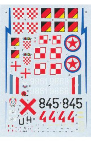 Hi-Decal Line 1/72 decal set for AN-2 Colt - 72-046 - Balkans War