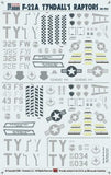 TwoBobs 1/48 scale F-22A Tyndall's Raptors decal sheet - 48-126