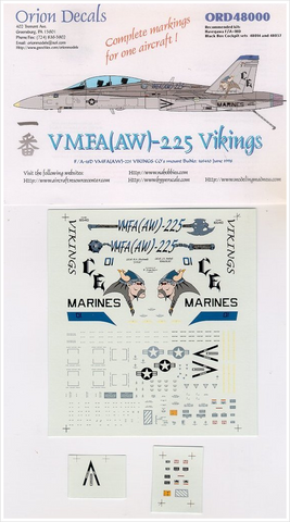 Orion 1/48 scale VMFA(AW)-225 Vikings decals - ORD48000