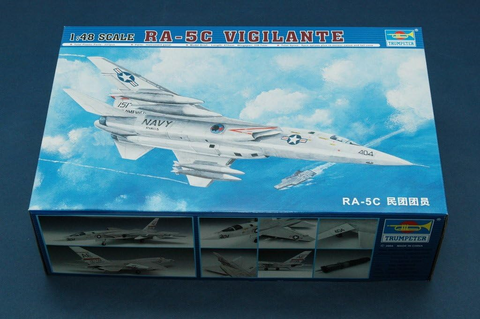 Trumpeter 1/48 scale RA-5C Vigilante aircraft kit - 02809