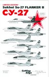 Cutting Edge 1:48 scale Sukhoi Su-27 Flanker B decal sheet - CED48011