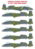 Caracal 1/48 decals CD48192 - A-10A "Cold War Hogs"