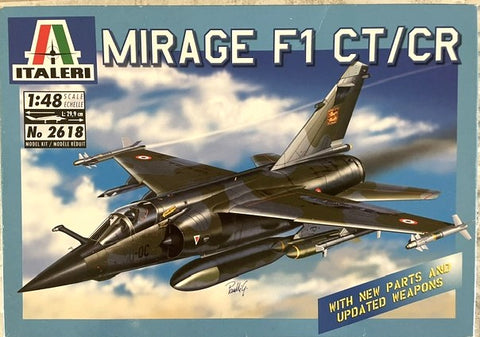 Italeri 1/48 Scale Mirage F1 CT/CR kit 2618 - Loose parts, old decals