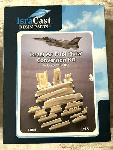 IsraCast 1/48 scale Israel AF F-16I Sufa Conversion Kit for Hasegawa - 48001