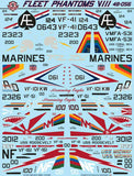 Bullseye 1/48 Decal 48056 - F-4N Phantom II Fleet Phantoms VIII for Tamiya