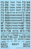 Caracal 1/48 decal Air Force F-104 Starfighter Test & Drone Zippers - CD48233